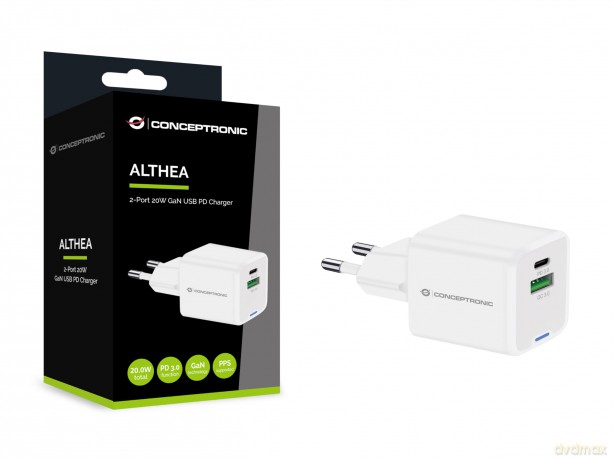 CONCEPTRONIC Ladegert 2Port 20W,1xUSB-C