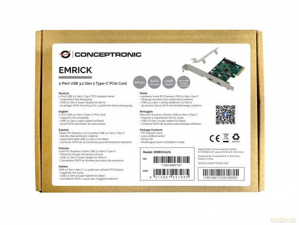 CONCEPTRONIC PCI Express Card 2-Port USB