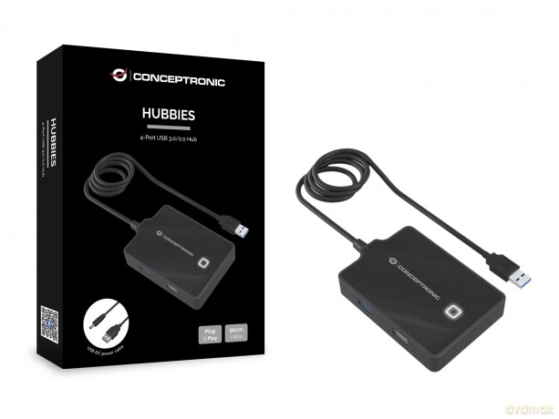 CONCEPTRONIC USB-Hub 4-Port 3.0 ->1x3.0