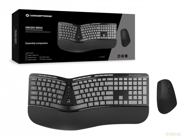 CONCEPTRONIC Wireless KeyboardMouse,ergo