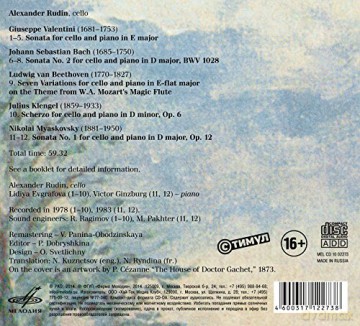 Alexander Rudin: Alexander Rudin:Cello [CD]