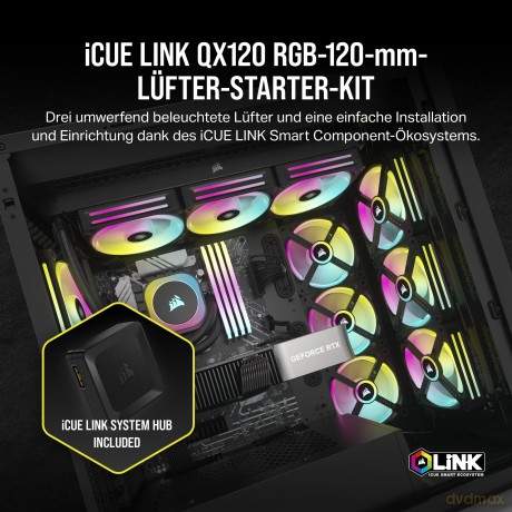 CORSAIR Lźfter 120*120*25 QX120 RGB LED