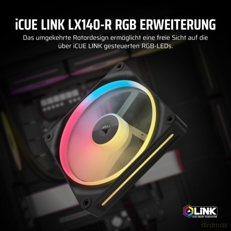 CORSAIR Lźfter 14014025 LX140-R RGB iCUE