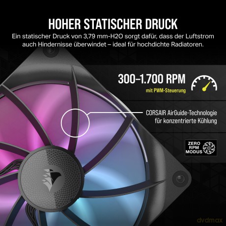 CORSAIR Lźfter 14014025 RX140 RGB iCUE L