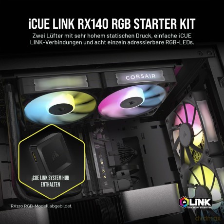 CORSAIR Lźfter 14014025 RX140 RGB iCUE L