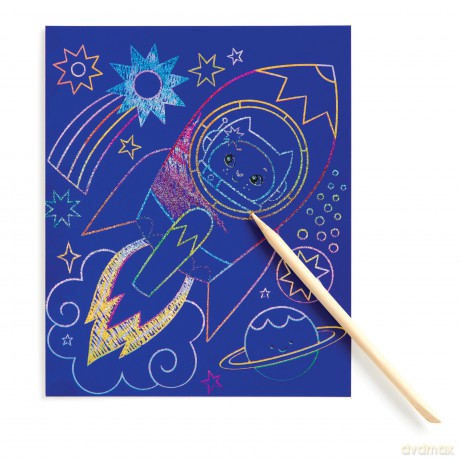Cosmic Galaxy Scratch Sparkle Art Activity Kit [KSIĄŻKA]