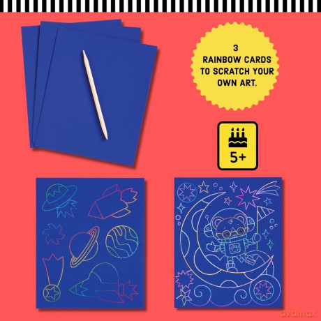Cosmic Galaxy Scratch Sparkle Art Activity Kit [KSIĄŻKA]
