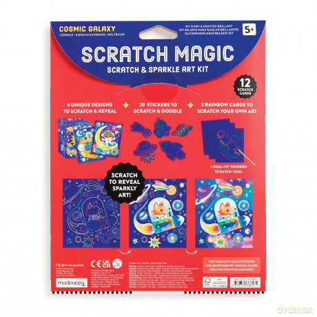 Cosmic Galaxy Scratch Sparkle Art Activity Kit [KSIĄŻKA]