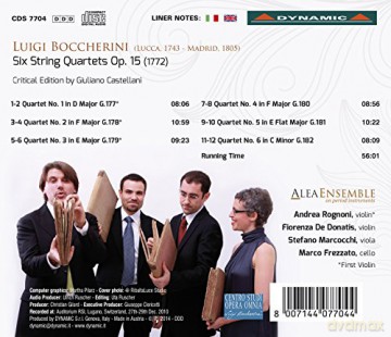 Alea Ensemble: Andrea Rognoni: Boccherini:6 String Quartets [CD]