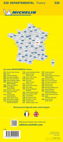 CotedOr SaoneetLoire Michelin Local Map 320 [KSIĄŻKA]