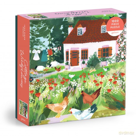 Cottage Wildflowers 1000 Piece Puzzle in a Square Box [KSIĄŻKA]