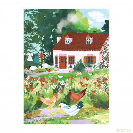 Cottage Wildflowers 1000 Piece Puzzle in a Square Box [KSIĄŻKA]