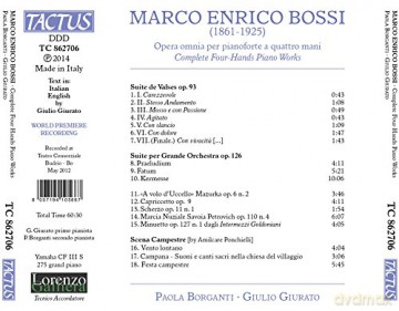 Paolo Borganti: Bossi:Piano Works Four Hands [CD]