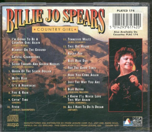 Billie Jo Spears: Country Girl [CD]