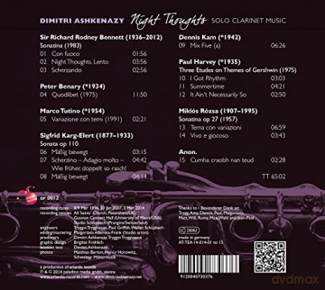 Dimitri Ashkenazy: D. Ashkenazy:Night Thoughts [CD]