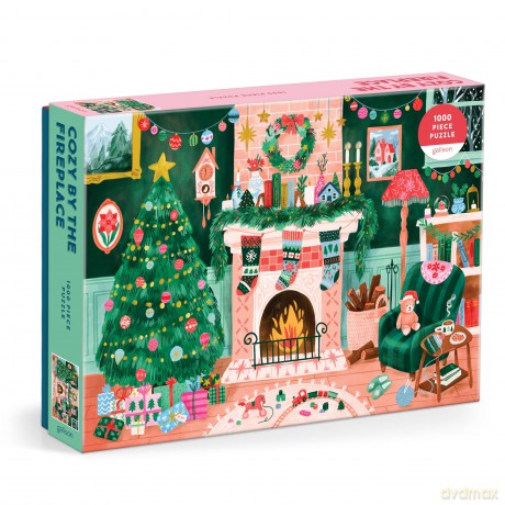 Cozy by the Fireplace 1000 Piece Puzzle [KSIĄŻKA]