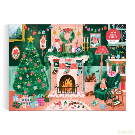 Cozy by the Fireplace 1000 Piece Puzzle [KSIĄŻKA]