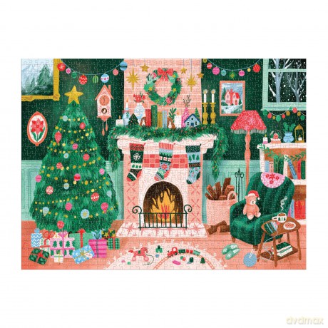 Cozy by the Fireplace 1000 Piece Puzzle [KSIĄŻKA]