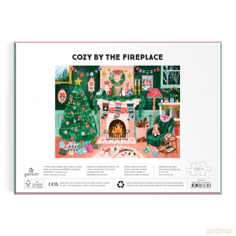 Cozy by the Fireplace 1000 Piece Puzzle [KSIĄŻKA]
