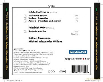 Koelner Akademie: Hoffman:Symphony/Overtures [CD]