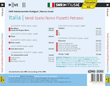 SWR Vokalensemble Stuttgart: Italia [CD]