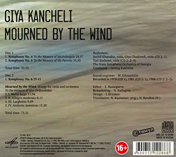 Archil Kharadze: Kancheli:Mourned By The Wind [2CD]
