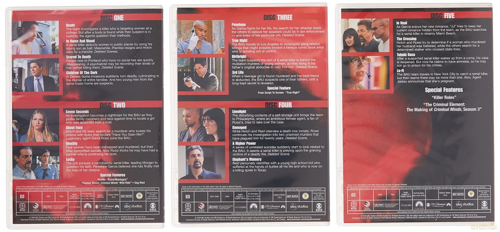 Criminal Minds: Complete Third Season [6DVD]