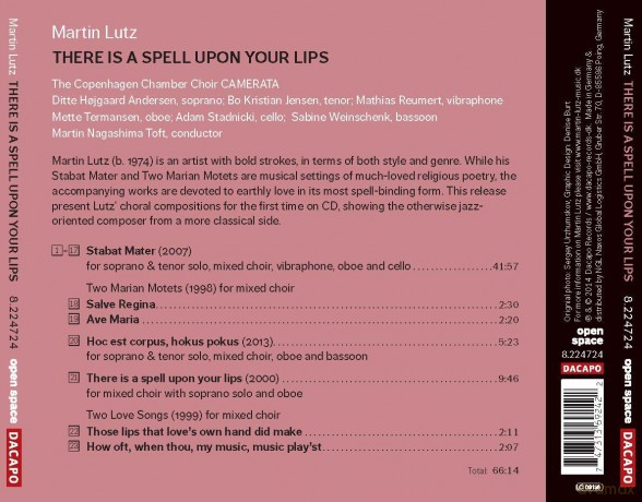 Camerata: Lutz:A Spell Upon Your Lips [CD]