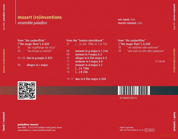 Ensemble Paladino: Eric Lamb: Mozart (Re)Inventions [CD]