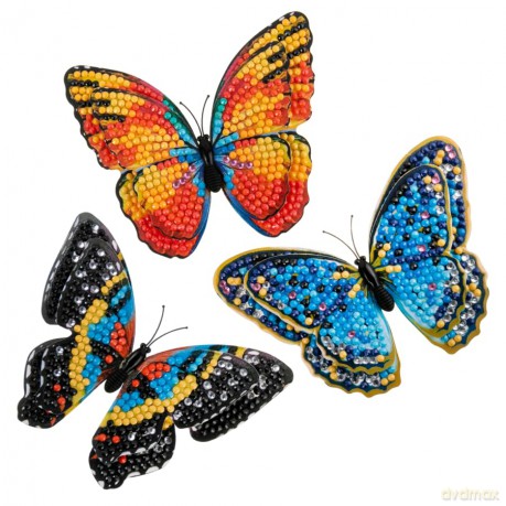 Crystal Art Schmetterlinge 3erPack
