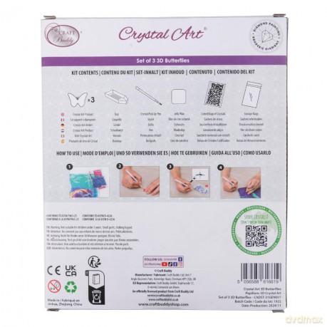 Crystal Art Schmetterlinge 3erPack