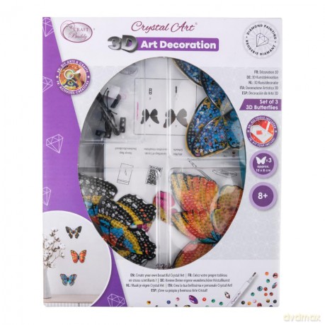 Crystal Art Schmetterlinge 3erPack