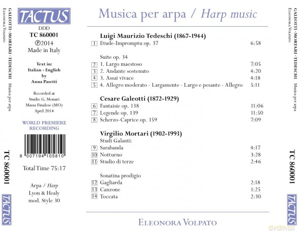 Eleonora Volpato: Musica Per Arpa [CD]