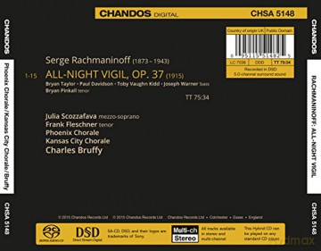 Phoenix Chorale: Rachmaninoff:Night Vigil [CD]