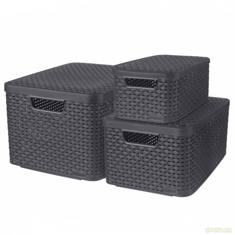Curver: curver STYLE Aufbewahrungsboxen-Set anth