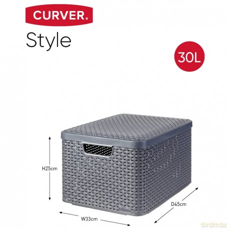 Curver: curver STYLE Aufbewahrungsboxen-Set anth