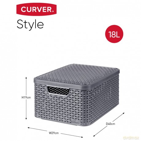 Curver: curver STYLE Aufbewahrungsboxen-Set anth
