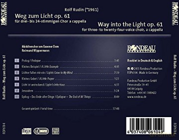 Girls of Essen Cathedral: Rudin:Way Into The Light [CD]