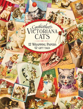 Cynthia Harts Victoriana Cats 12 Wrapping Papers and Gift Tags [KSIĄŻKA]
