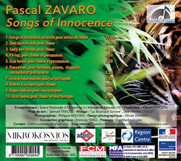 Elisabeth Glab: Zavaro:Songs Of Innocence [CD]