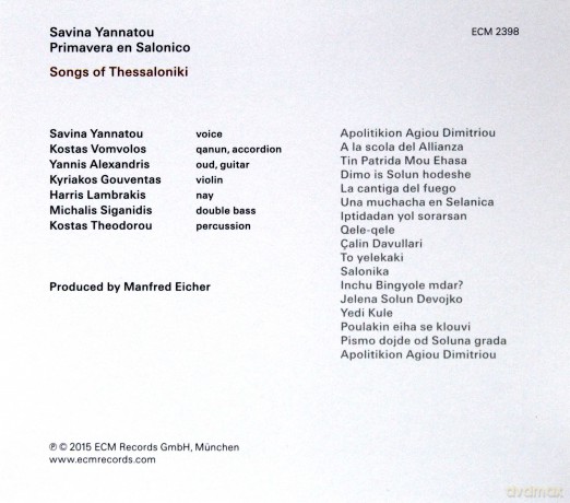 Savina Yannatou: Songs Of Thessaloniki [CD]