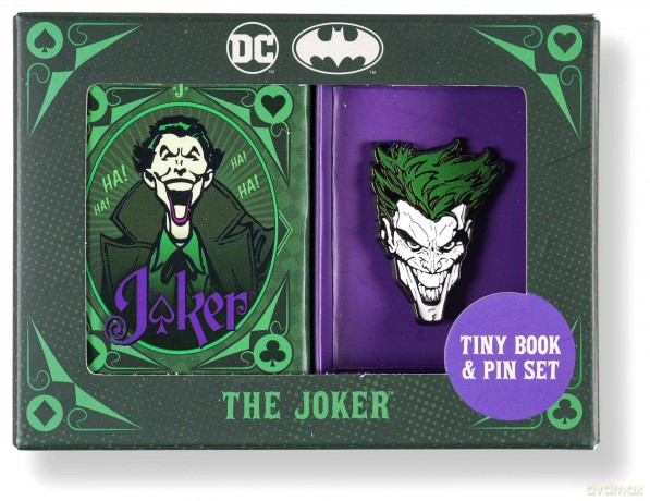 DC Comics The Joker Tiny Book and Pin Set [KSIĄŻKA]