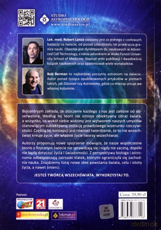 Biocentryzm Kwantowość Człowiek Wszechświat - Lek. Med. Robert Lanza, Bob Berman [KSIĄŻKA]