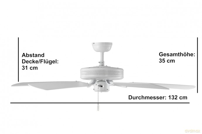 Deko: Deko WhiteEagle BC855-O Deckenventilator