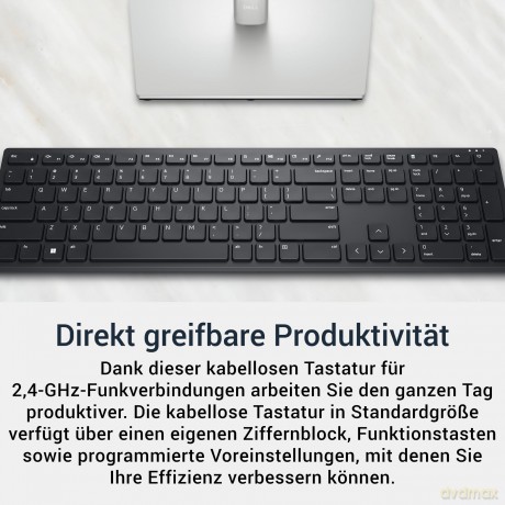 Dell KB500 - Tastatur - kabellos - 2.4 G