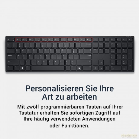 Dell KB500 - Tastatur - kabellos - 2.4 G