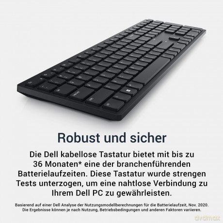 Dell KB500 - Tastatur - kabellos - 2.4 G