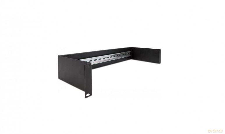 DELOCK 19" Hutschienenpanel 2 HE schwarz