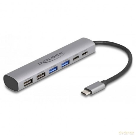 Delock 6 Port USB Hub mit 4 x USB Typ-A