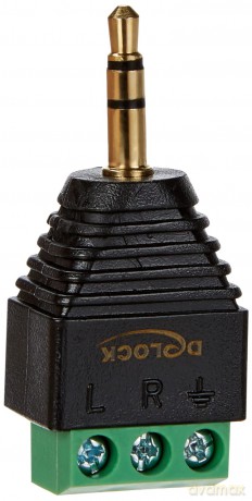 DELOCK Adapter Terminalblock 3Pin -> 3,5